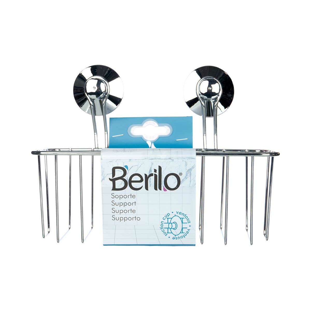 Support de douche Berilo Métal Acier ABS 24 x 18 x 10 cm (12 Unités)